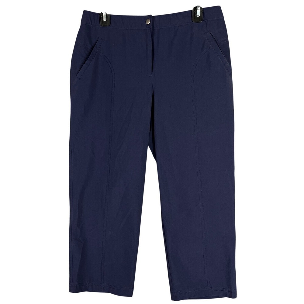 Weekends by Chicos Pants Size S Cropped Slacks‎ Trousers Business Office Casual